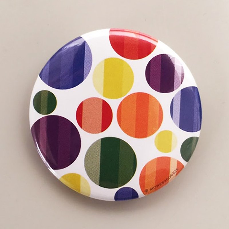 Badge Rainbow Peas | MonkeyCookie - Badges & Pins - Plastic Multicolor