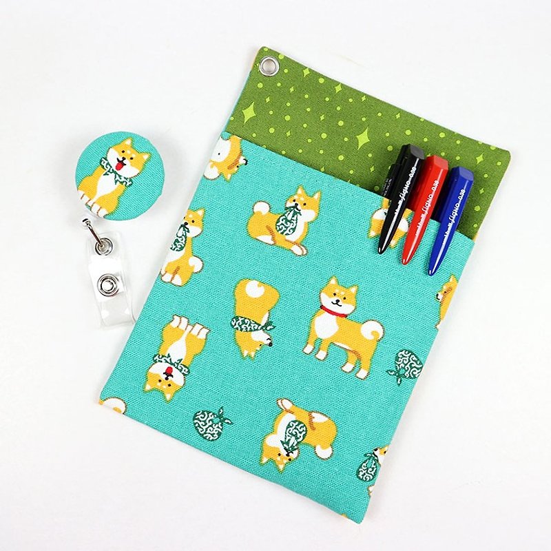 Physician gowns leakproof pocket pouch ink pen documents folder + - Shiba Japan (green) - Pencil Cases - Cotton & Hemp Green