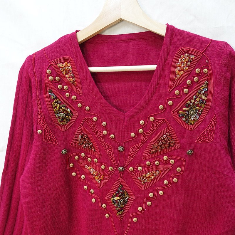 │Slowly│ 民族風/古著毛衣│vintage.復古.文藝 - 女毛衣/針織衫 - 聚酯纖維 多色