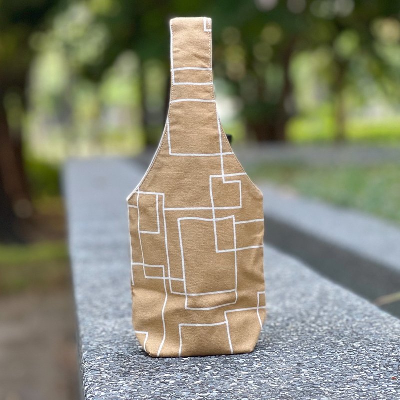 純棉布料 // 手工限量 // 飲料袋 / No. 42 - 飲料提袋/杯套 - 棉．麻 