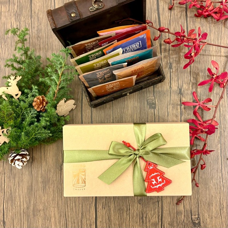【Christmas Gift Box】Discovery Drip Coffee Gift Box (20 bags / 10 flavors) with Christmas Ornament - กาแฟ - วัสดุอื่นๆ 