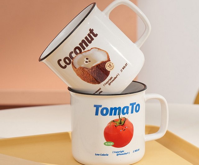 トマト ココナッツ セラミック マグ コーヒー カップ ミルク 
