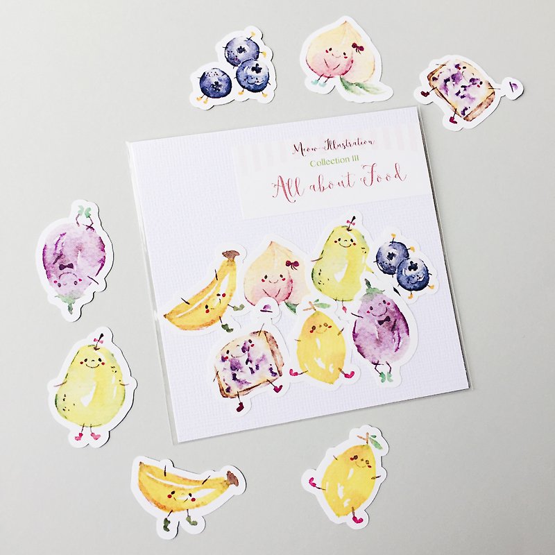 Watercolour Cute Food Planner Stickers - All About Food Collection 3 (WT-022) - Stickers - Paper Multicolor