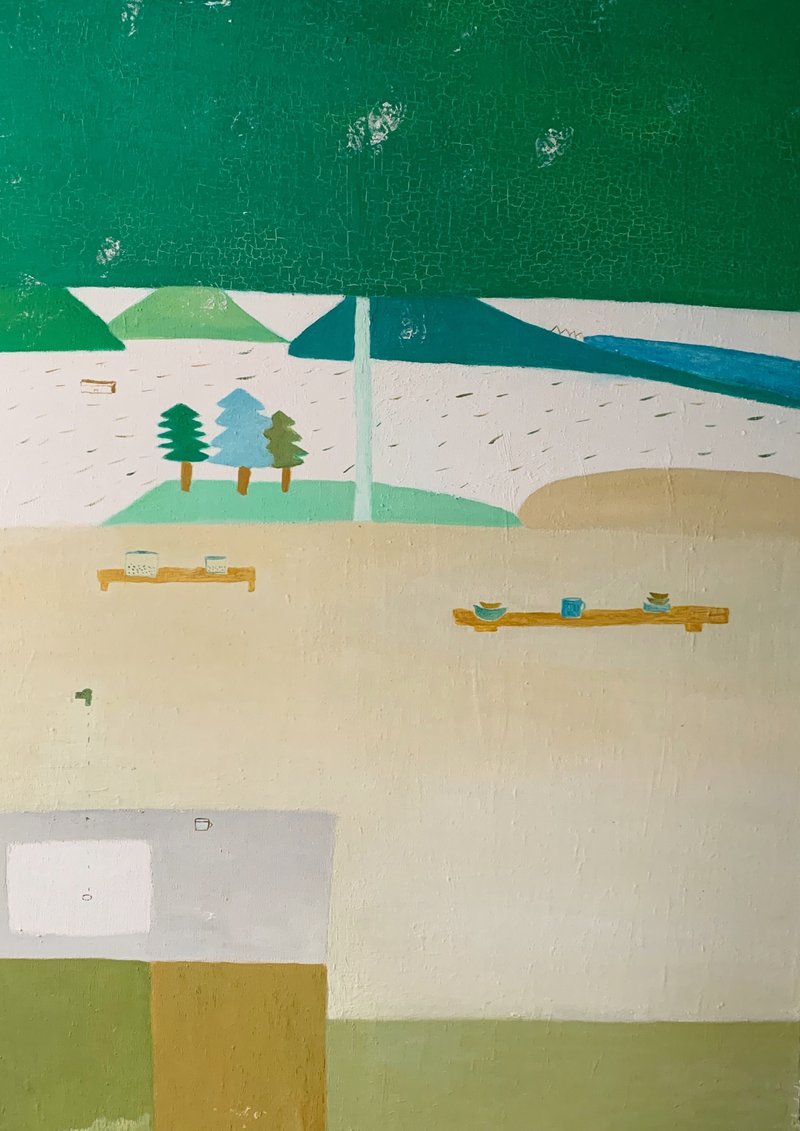油畫作品--窗外的風景 - 海報/掛畫/掛布 - 棉．麻 