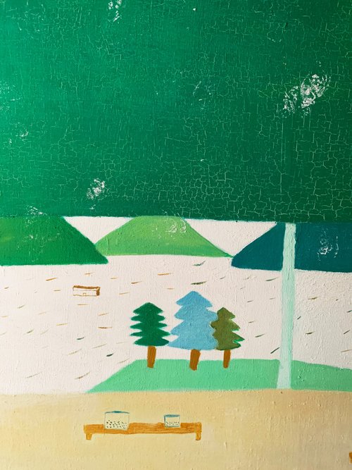 油絵(窓外) 油絵 - 窓の外の風景 - ショップ days-of-painting ポスター・絵