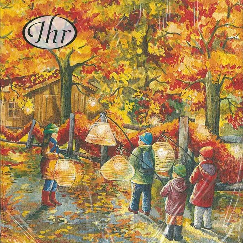 German IHR-33*33cm napkin-Lantern Paradise - Place Mats & Dining Décor - Paper 