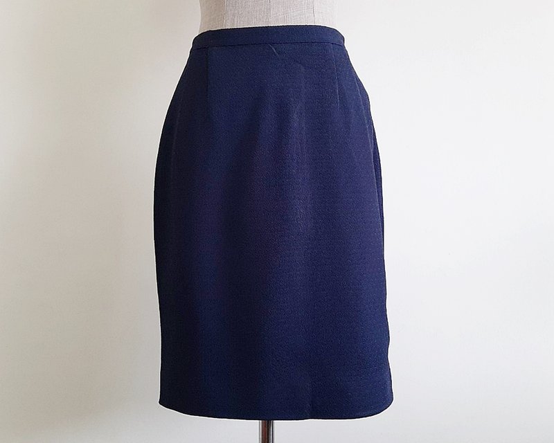 JEAN LOUIS SCHERRER Vintage Navy Blue Skirt - 裙子/長裙 - 其他材質 藍色