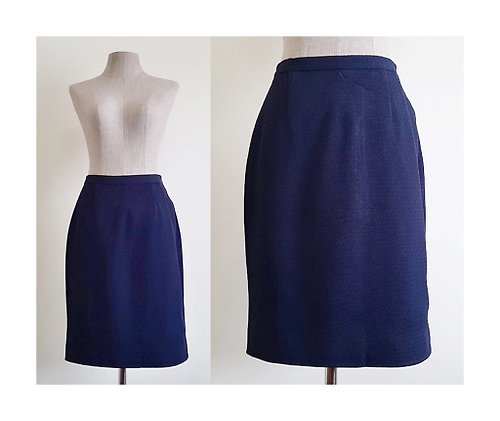 PaiissaraEveryday JEAN LOUIS SCHERRER Vintage Navy Blue Skirt