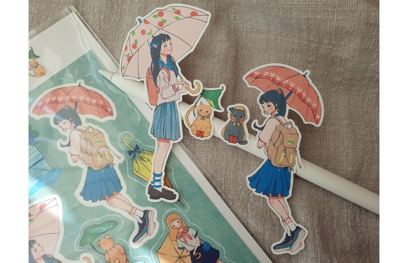rainy day - 貼紙 - 紙 