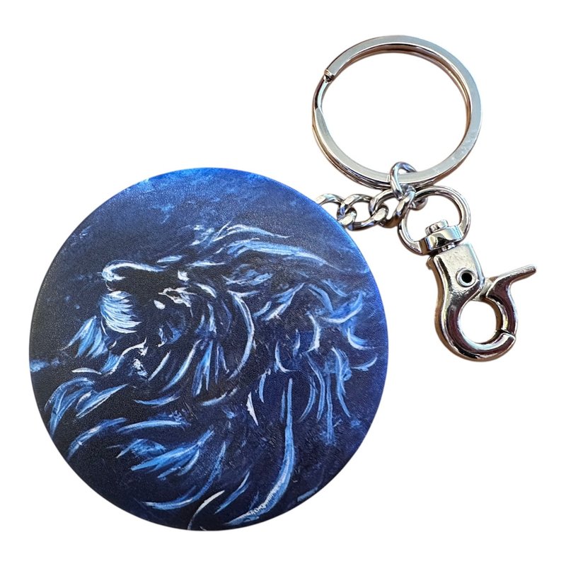 療癒隨身鏡鑰匙圈  療癒小物 文創小物 隨身鏡吊飾 禮物推薦 - 吊飾/掛飾 - 其他金屬 