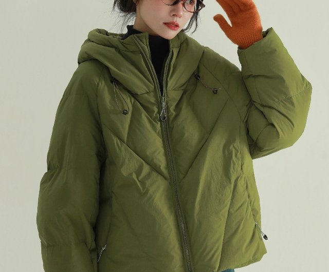 4 colors hooded short down jacket autumn and winter head press 90% down  unisex jacket S-2XL