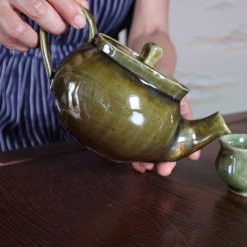 きゅうす　陶器　お茶　手捻り　日本製 - 茶壺/茶杯/茶具 - 陶 