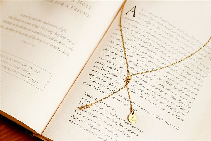 [Na UNA- excellent hand-made] u are the one - inseparable Bronze clavicle chain custom - สร้อยคอทรง Collar - โลหะ สีทอง