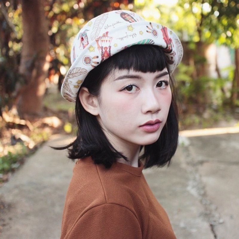 美洲原住民漁夫帽-白色 - 帽子 - 其他材質 白色
