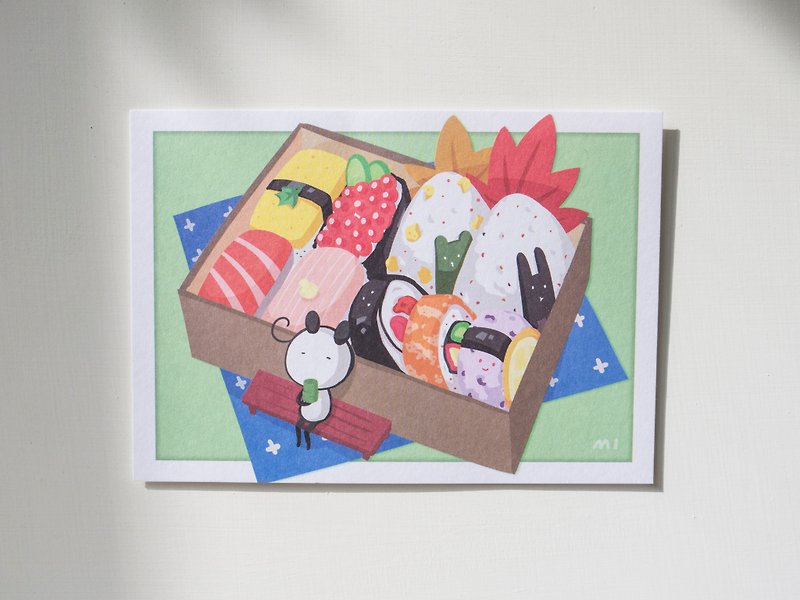 OBENTOU Sushi Set Menu Postcard - การ์ด/โปสการ์ด - กระดาษ หลากหลายสี