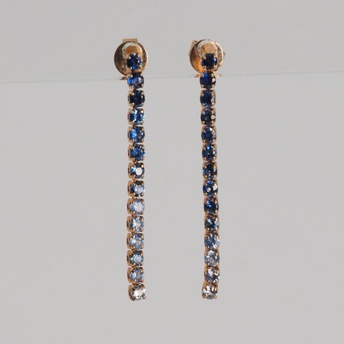 IRIZA Jewellery 18K金藍寶石瀑布耳環 Blue Sapphire Waterfall Earrings