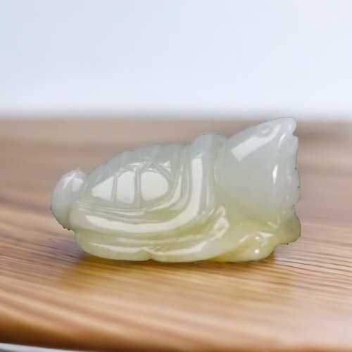 瓔珞珠寶盒 E.L.Jewelry Box 【吉祥‧長壽】冰飄黃翡翡翠烏龜擺飾 |天然緬甸玉翡翠A貨| 送禮