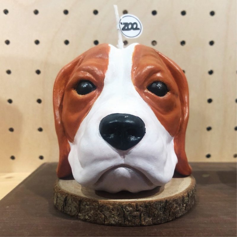 米格魯/小獵犬(Beagle)-造型蠟燭 - 香氛蠟燭/燭台 - 蠟 多色