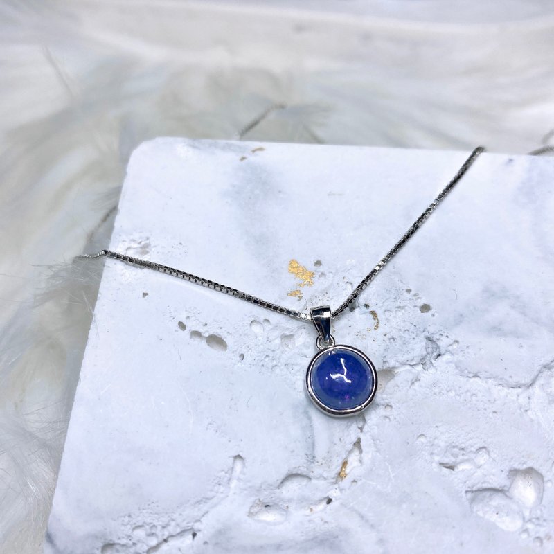 Tanzanite S925 Sterling silver necklace - Necklaces - Gemstone 