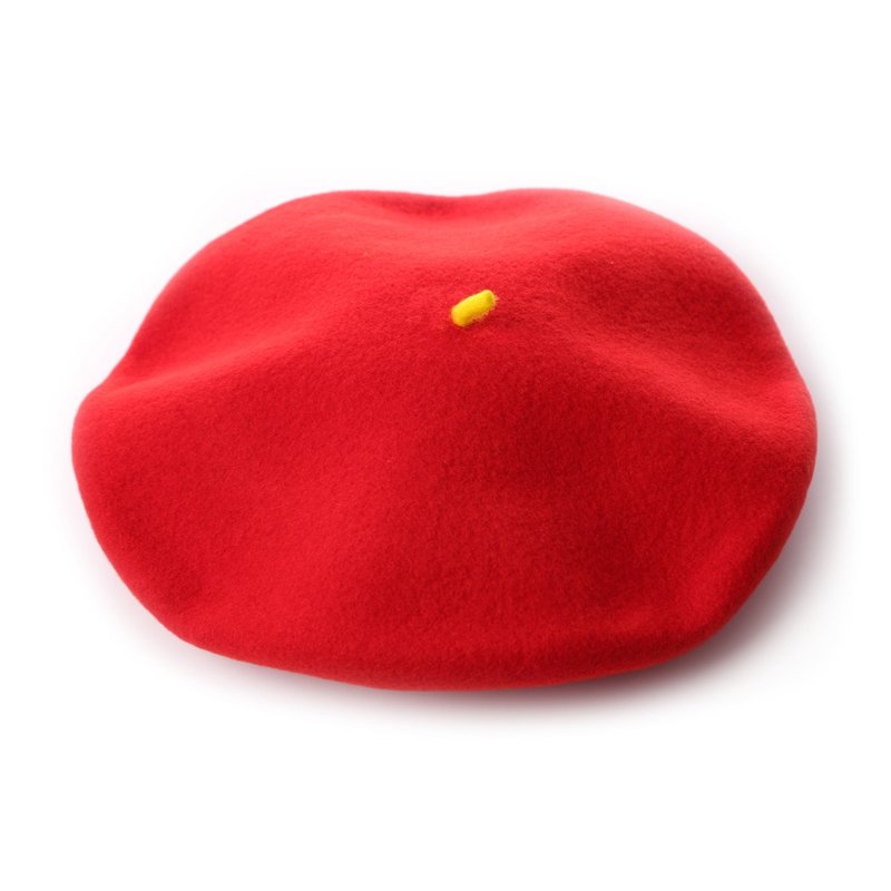 Spanish ELOSEGUI_Female DAME beret EL_DAME1904443 (Flan red+) - Hats & Caps - Wool Red