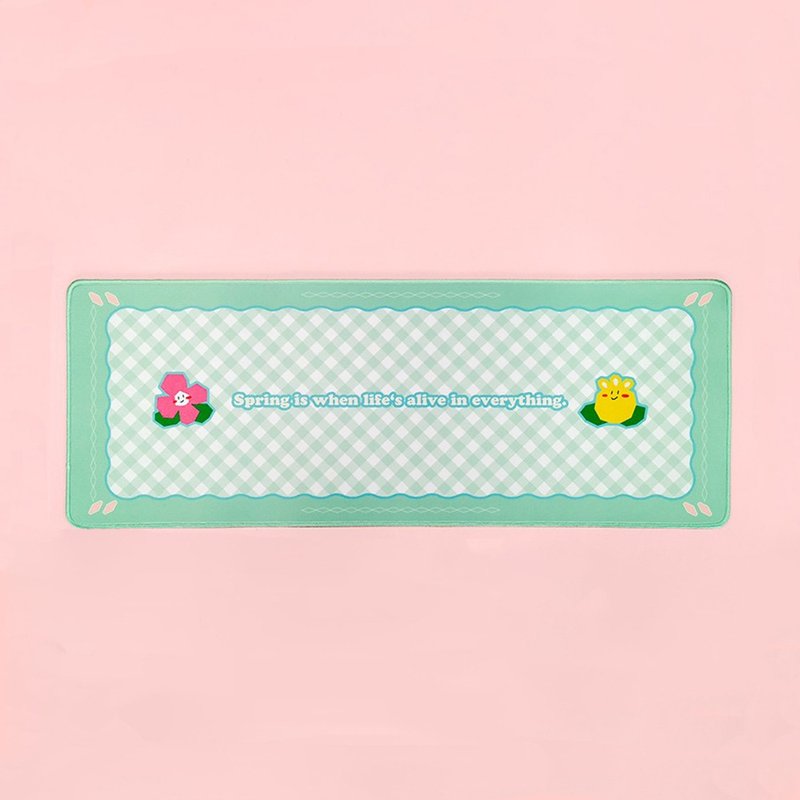 花花格紋 電競游戲滑鼠墊 超大辦公桌墊 可愛滑鼠墊 - 滑鼠墊 - 橡膠 