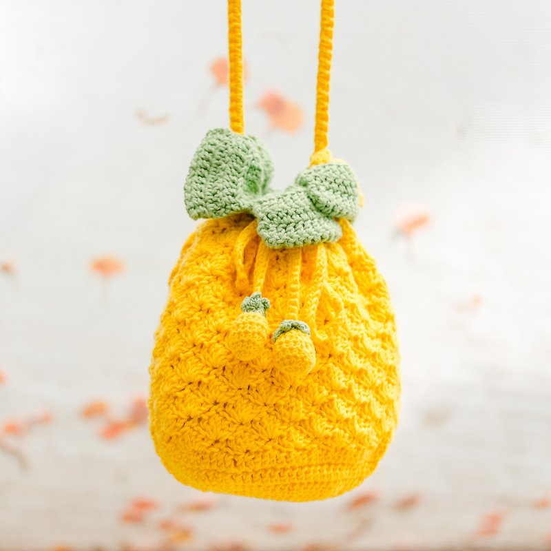 Shoulder Bag_The Pineapple - Messenger Bags & Sling Bags - Cotton & Hemp Yellow