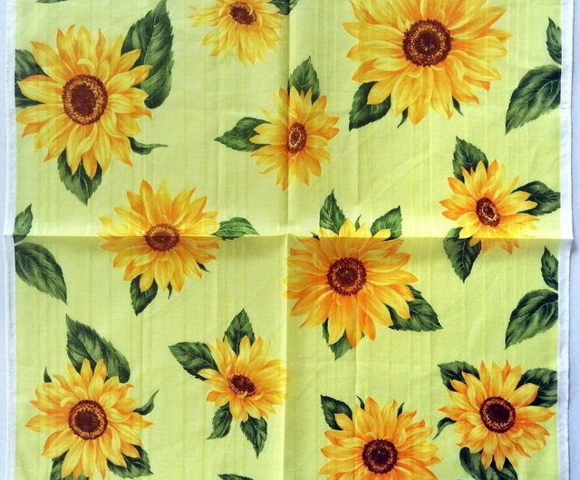 49 AV Junko Shimada ヴィンテージ ハンカチ ひまわり 18 x 18 インチ