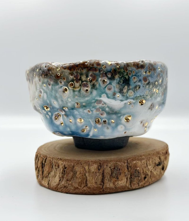 Firewood handmade-opening series-Gypsophila gilded cup - ถ้วย - ดินเผา 