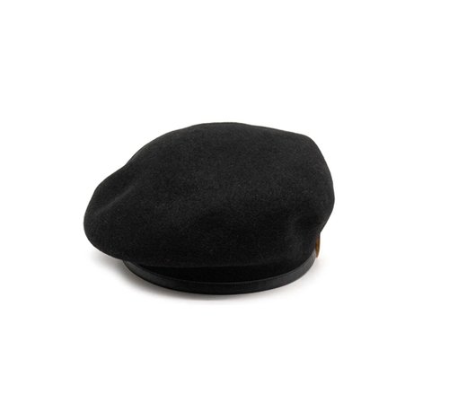 HWDog＆Co.Leather Beret 63レザーパイピングベレー帽（2色