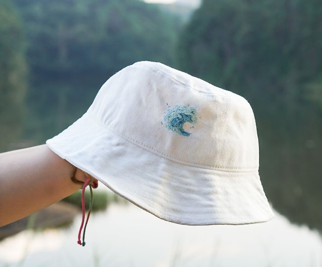 Hand Embroidered Bucket Hat Hand Embroidered Stars Bucket Hat