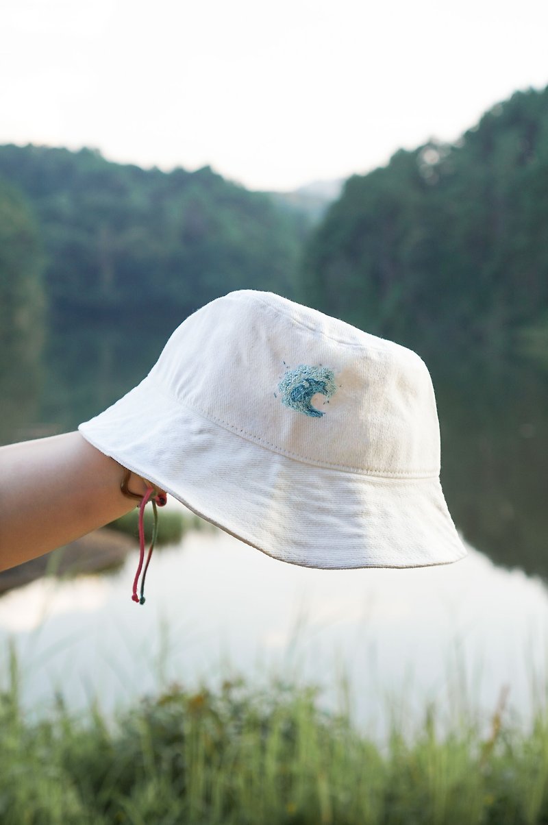 White - Hand Embroidered Bucket Hat (personalizable)