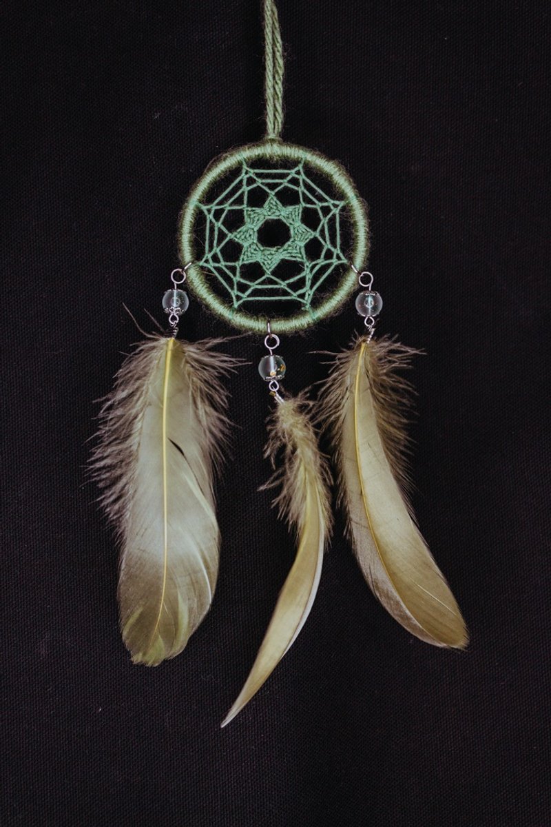純手工捕夢網 Handmade Dreamcatcher－【單色星－綠】 - 擺飾/家飾品 - 其他材質 綠色
