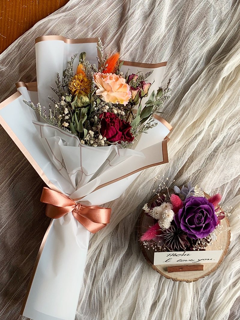 Sincere thanks sola carnation bouquet(Orange).Mother's Day.Bouquet.Flower gift. - Dried Flowers & Bouquets - Plants & Flowers Orange
