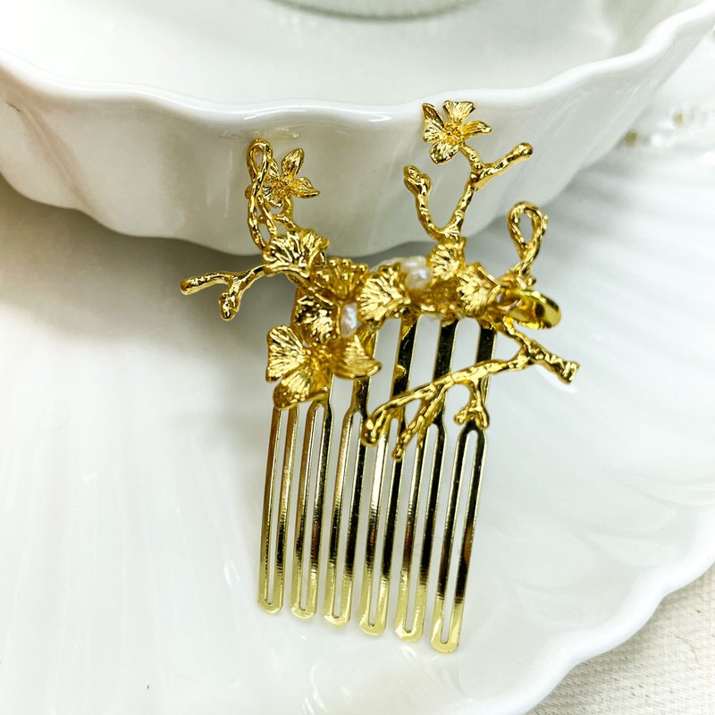 Esther Series-Lola French Comb - Hair Accessories - Other Metals 