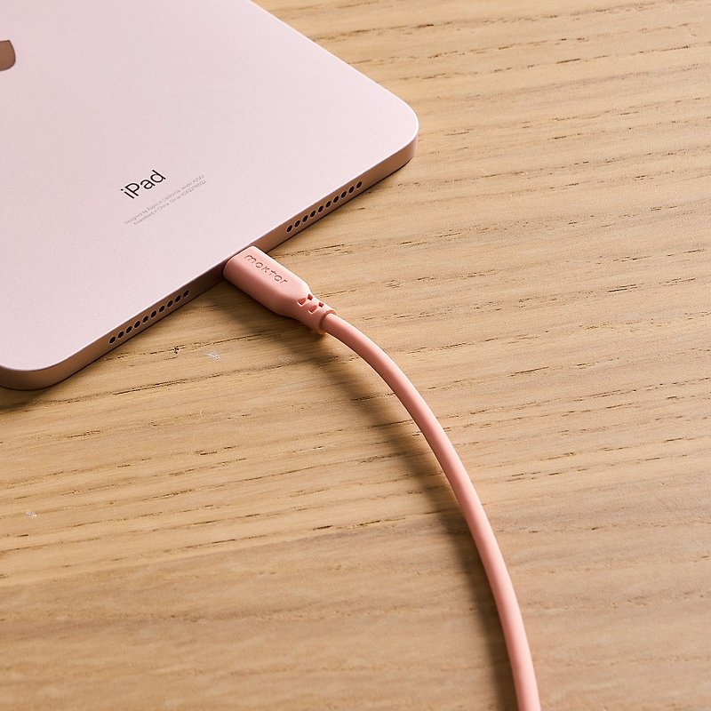 Maktar USB-C to USB-C Silicone fast charging transmission cable 120cm three colors available - Chargers & Cables - Other Metals Pink