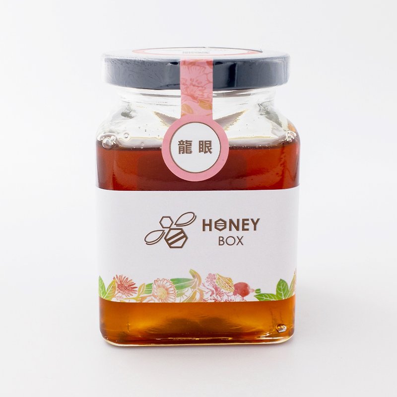 Longan Honey-Certified domestic - Honey & Brown Sugar - Glass Red