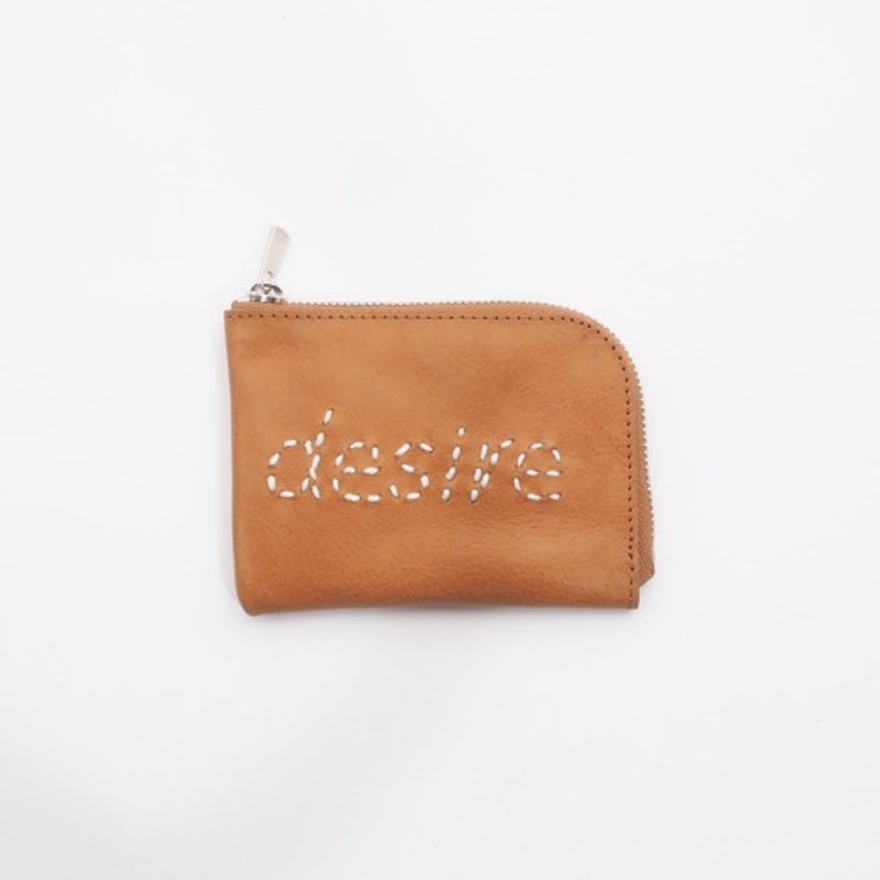 cow leather wallet [desire]（黄）11×8/小銭入れ/カード入れ/sw001d - 錢包/皮夾/長短夾 - 真皮 