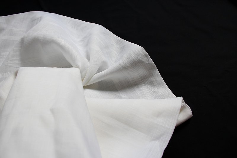 And- white striped linen cloth - เย็บปัก/ถักทอ/ใยขนแกะ - ผ้าฝ้าย/ผ้าลินิน ขาว