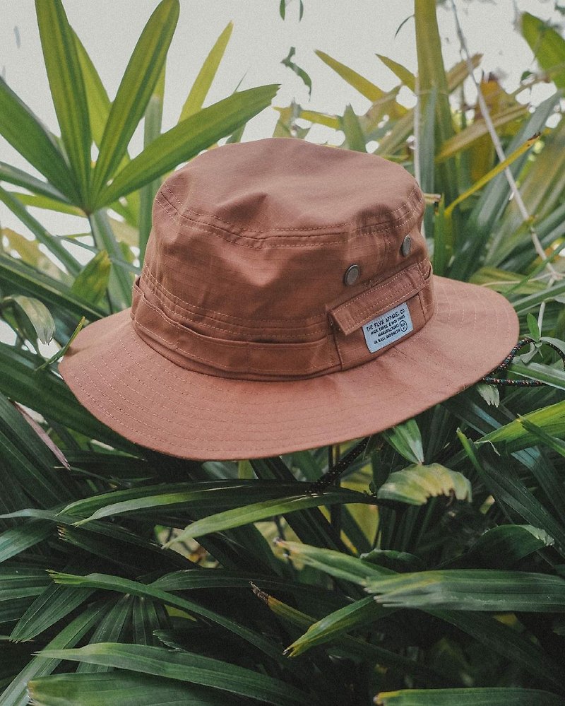 Fishermen's Bucket Hat 抽繩漁夫帽 - 巧克力棕色│現貨 - 帽子 - 其他人造纖維 咖啡色