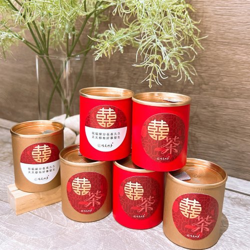 緣長好事｜農情濃情伴手禮品牌 質感小茶罐【喜茶-黃金蕎麥茶】 婚禮小物/桌上禮/ 喜茶 /二進禮