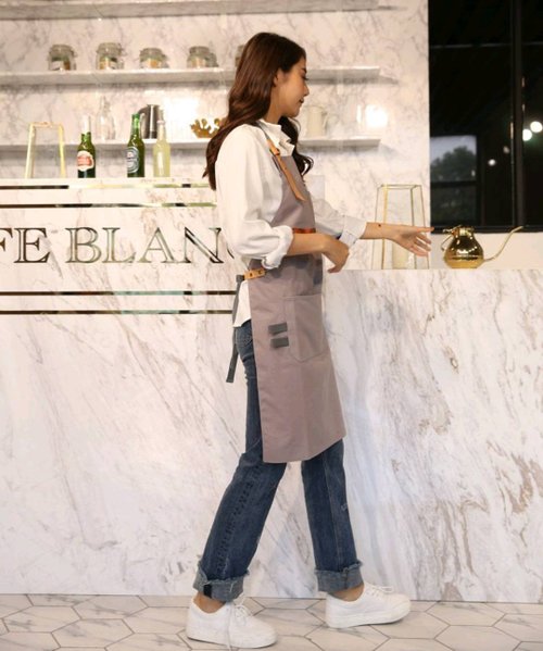 YOYO 文化創造】台湾製文人清風+本革エプロン 文化創造エプロン レザー