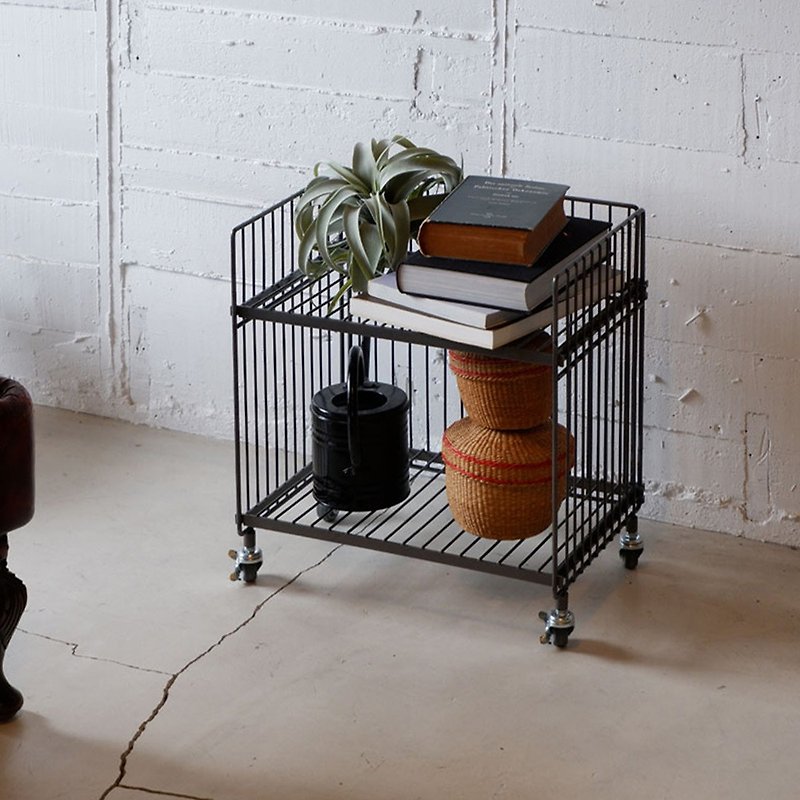 Japan COLLEND WIRE steel single layer shelf (with wheels)-DIY - Shelves & Baskets - Other Metals Silver