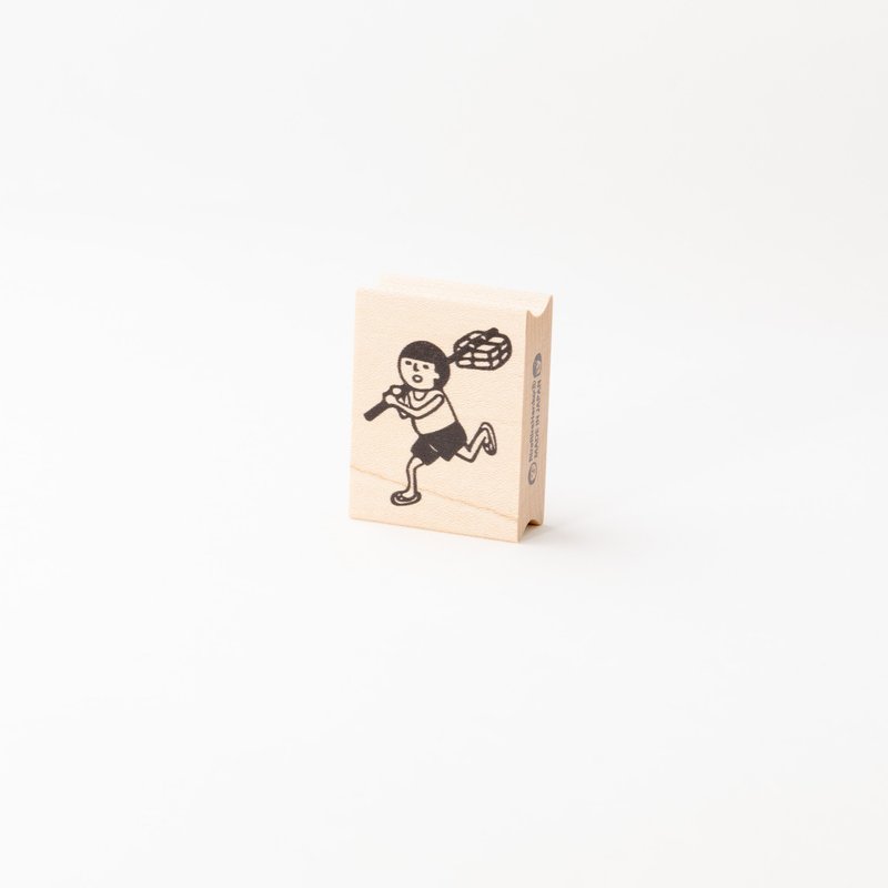 Renewal Mamoru-kun the Courier*30mm x 40mm*Rubber stamp* R968 - Stamps & Stamp Pads - Wood 