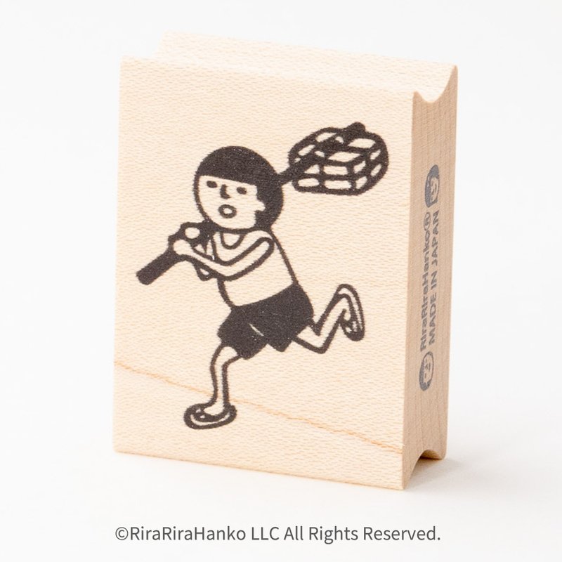 Renewal Mamoru-kun the Courier*30mm x 40mm*Rubber stamp* R968 - Stamps & Stamp Pads - Wood 