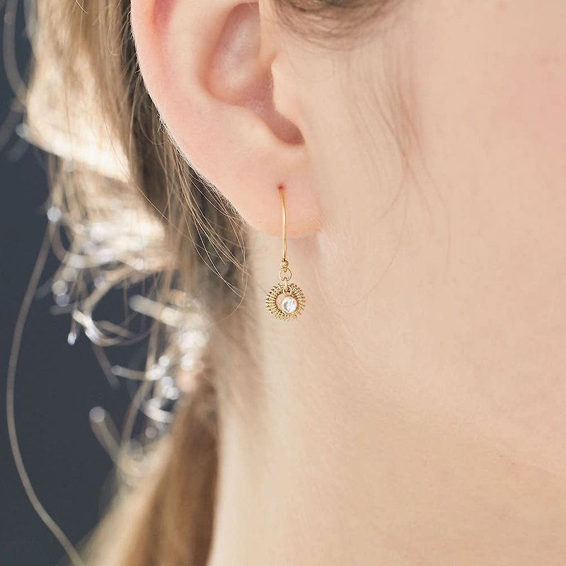 Dandelion EARRINGS - Earrings & Clip-ons - Other Metals Gold