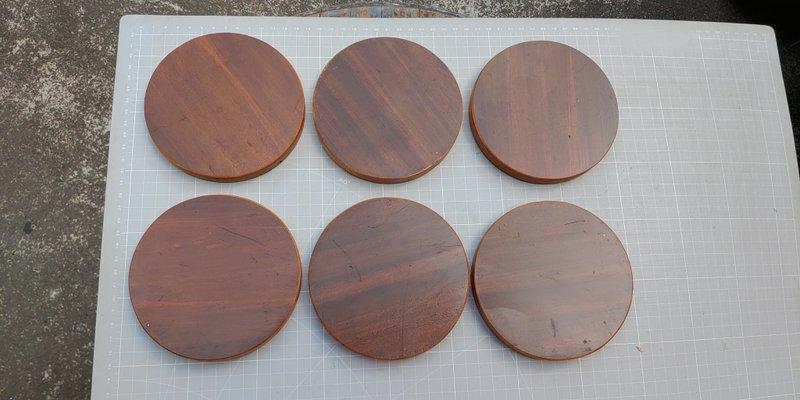 Taiwan Xiaonan wooden round coaster with original lacquer (thick) - ของวางตกแต่ง - ไม้ 