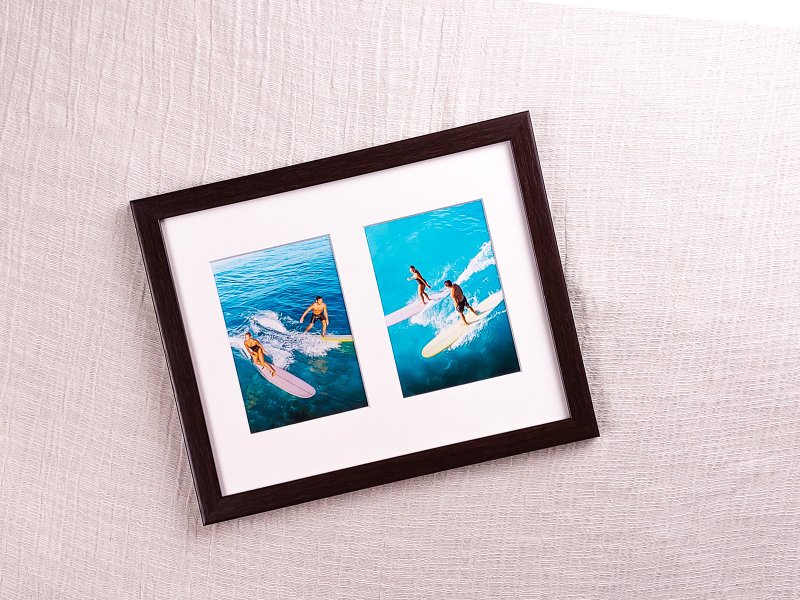 8x10 Picture Frame, Dark-brown Wood Grain, Satin Sheen - กรอบรูป - ไม้ สีนำ้ตาล