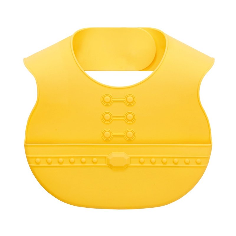 Easy Care Crumb Catcher Baby Bib - Yellow - Other - Silicone Yellow