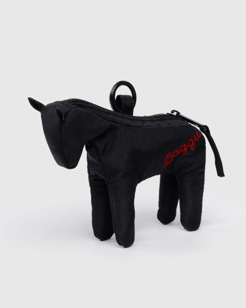 BAGGU - 小馬鑰匙圈 - 黑色 紅logo刺繡 - 鑰匙圈/鑰匙包 - 防水材質 黑色