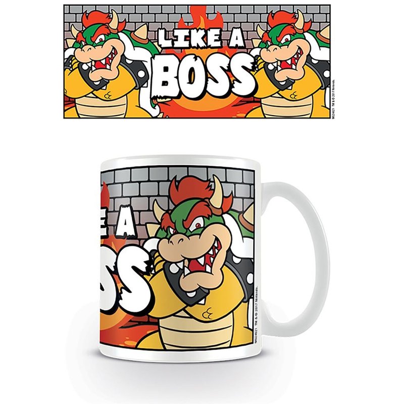【任天堂】超級瑪利歐-庫巴(這才是個魔王)馬克杯 / LIKE A BOSS - 其他杯子 - 陶 白色
